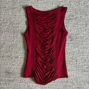 Elegant Red Sleeveless Top